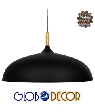 GLOBOSTAR® VALLETE 01259 Μοντέρνο Κρεμαστό Φωτιστικό Οροφής με Ντουί 1 x E27 AC 220-240V IP20 - Μαύρο & Μπεζ - Μ60 x Π60 x Υ35cm